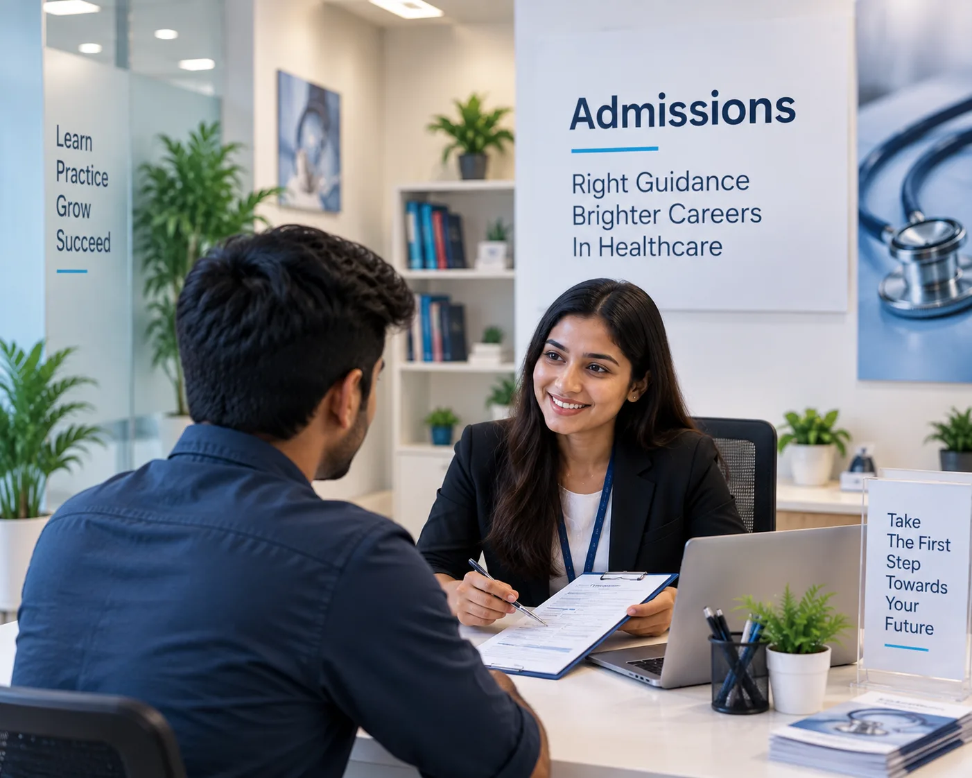 A calm professional counselling environment for admission guidance