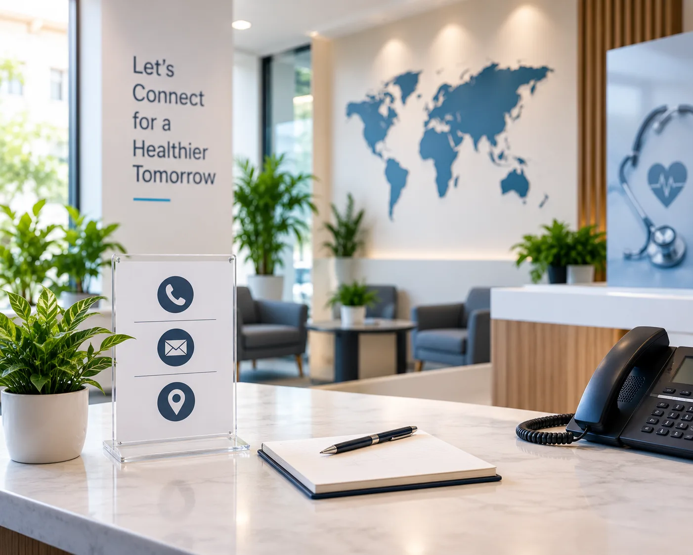 Professional support and office environment for healthcare education contact